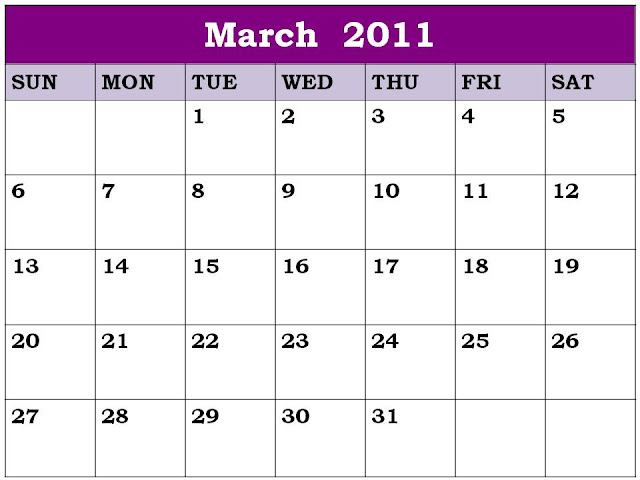 free printable calendars march 2011. free printable calendars march