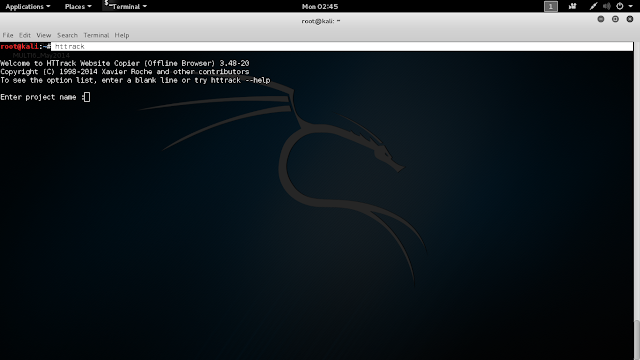 how to copy gmail using httrack in kali linux