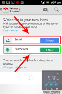 Setting pemberitahuan email di gmail Android