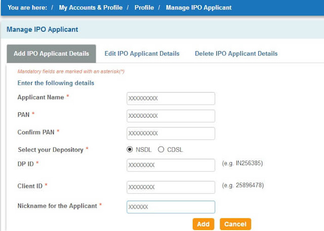 sbismart ipo applicant form fill