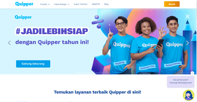 Website Quipper Bimbel Online