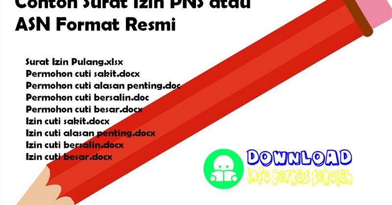 Contoh Surat Izin PNS atau ASN Format Resmi  Info Berkas 