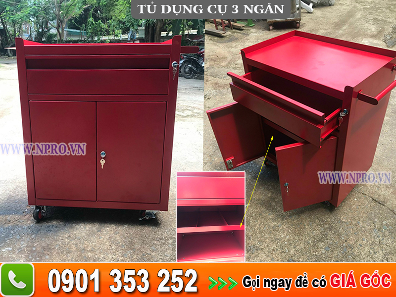 Tủ đựng dụng cụ sửa chữa 3 ngăn