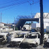 Quatro carros são destruídos pelo fogo em frente a Delegacia da Policia Civil de Conceição do Coité