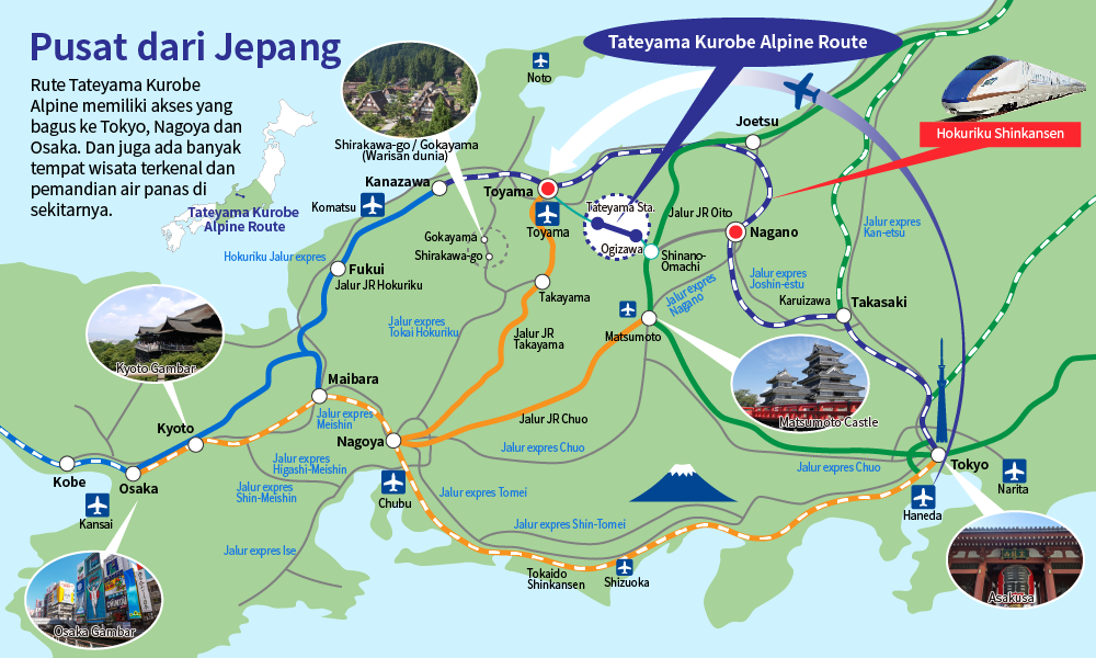 panduan rute ke tateyama