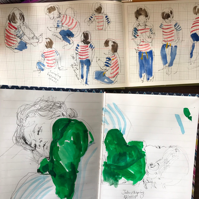 Sonia Brittain, Sketchbooks, children, people sketches, Sketchbook Conversations, My Giant Strawberry
