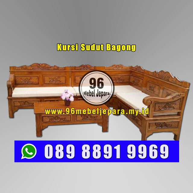 Kursi Sudut Bagong, Kursi Sudut Jati, Kursi Sudut Minimalis Palembang