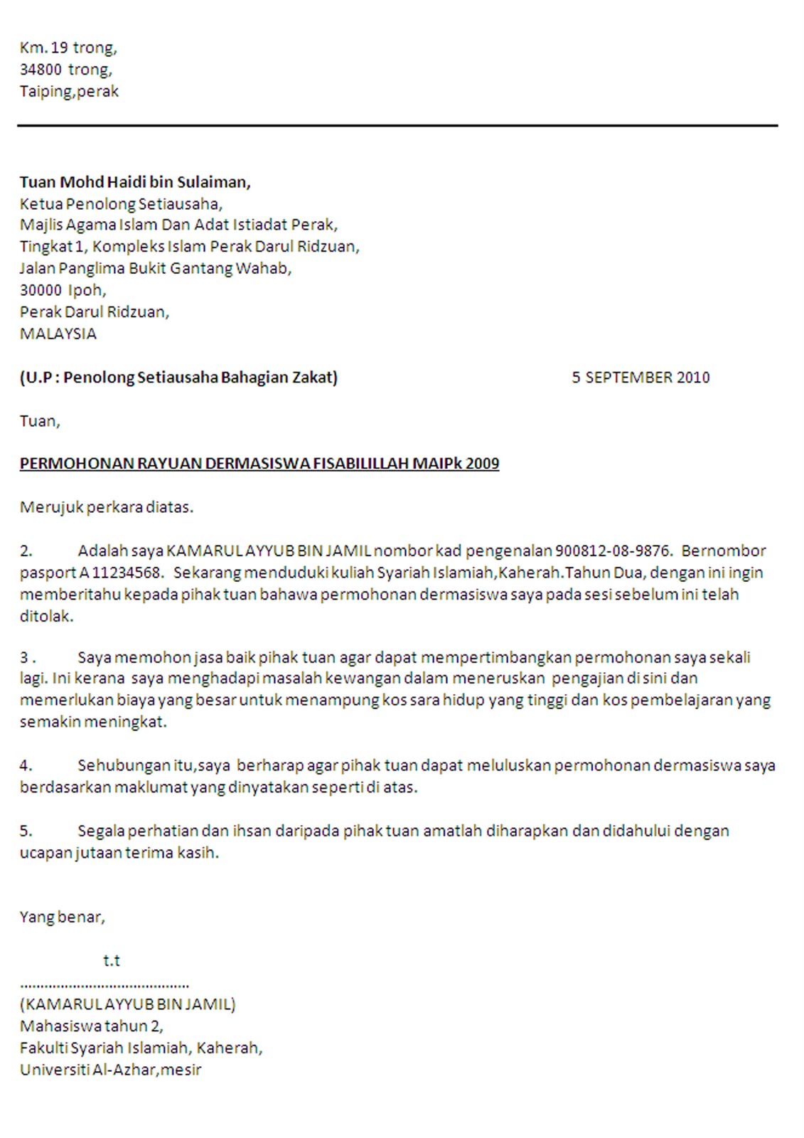 Cara Isi Sampul Surat Rasmi