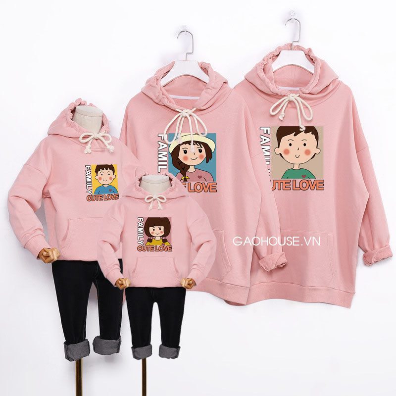 áo gia đình hoodie