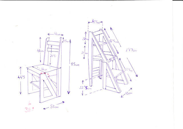 Como hice una silla escalera