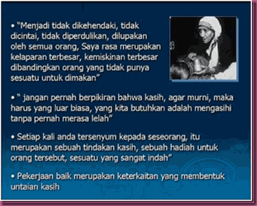 Indahnya Dhamma: Sebuah Renungan Dari Mother Teresa