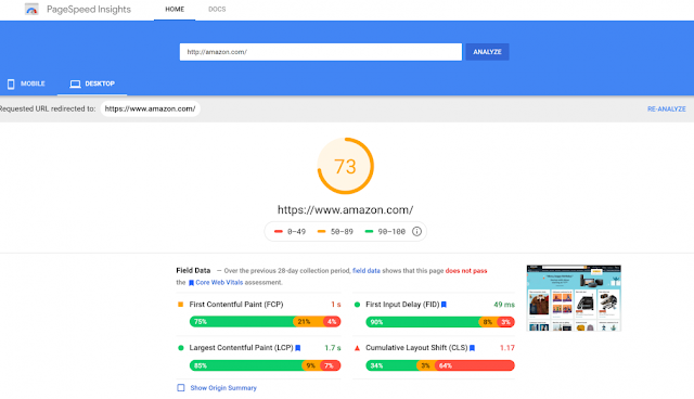 أداة Google PageSpeed ​​Insights