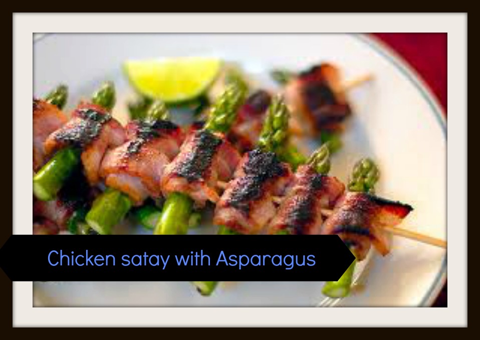 Chicken Satay with Asparagus - Koleksi Resepi Atkins Lynn Mohd