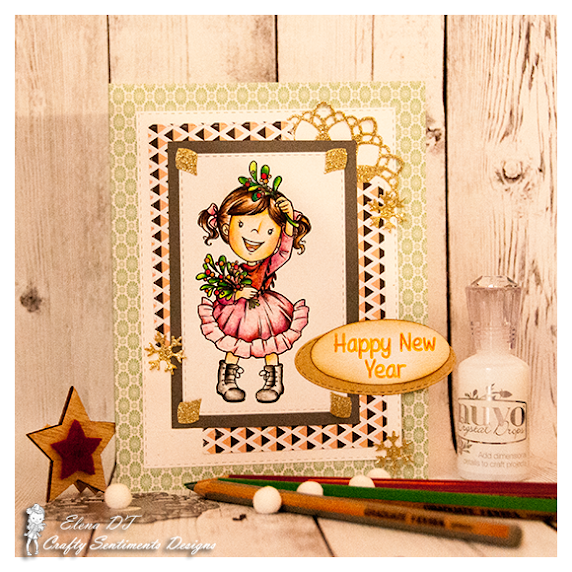 Kissing under the mistletoe for ANYTHING GOES challenge at Crafty Sentiments Design