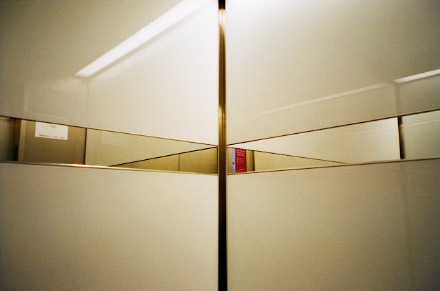 Symmetry in an elevator, at QVB Queen Victoria Building Martin Place