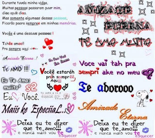 Blog de rafaelababy : ✿╰☆╮Ƹ̵̡Ӝ̵̨̄ƷTudo para orkut e msn, Depoimentos personalizados