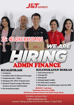 Lowongan Kerja J&T Express Kupang Sebagai Admin Finance