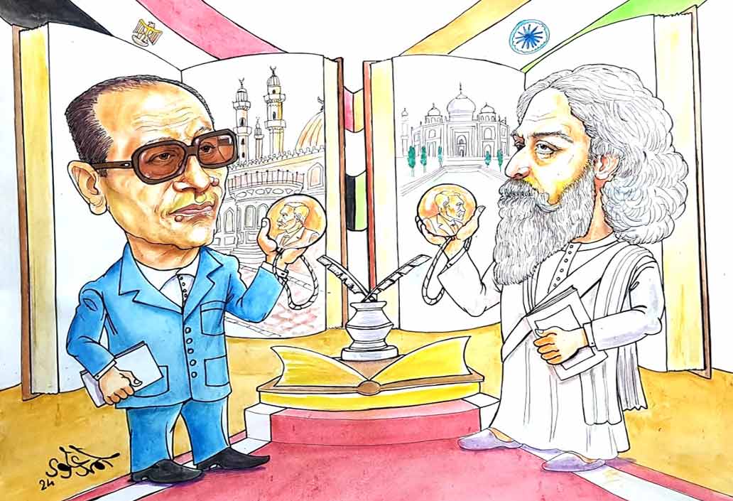 سفير الهند بالقاهرة يفتتح معرض كاريكاتير "طاغور ومحفوظ".. غدًا
