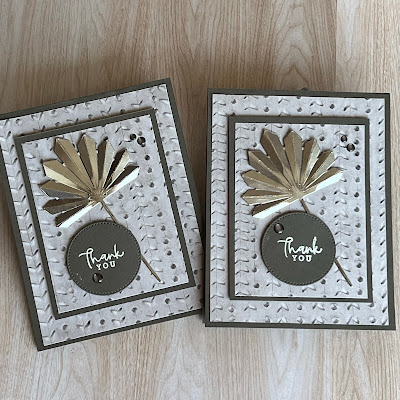 Simple Sophisticated greeting card using Stampin' Up! Earthen Textures Bundle