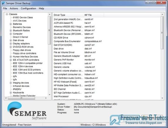 Semper Driver Backup : un logiciel gratuit pour sauvegarder et restaurer vos pilotes