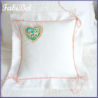 Little embroidered  baby girl cushion