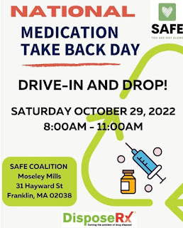 SAFE Coalition schedules take back your medications  day - Oct 29