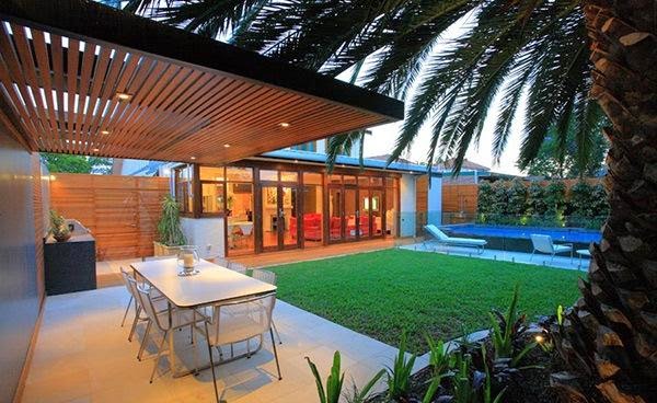 Gambar Taman Belakang Rumah Dengan Desain Modern 