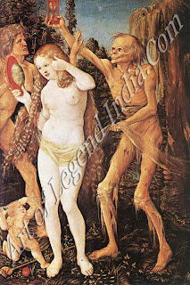 Death and decay, The recurrent theme of death and decay is depicted here by one of Bosch's contemporaries, Hans Baldung Grien. 
