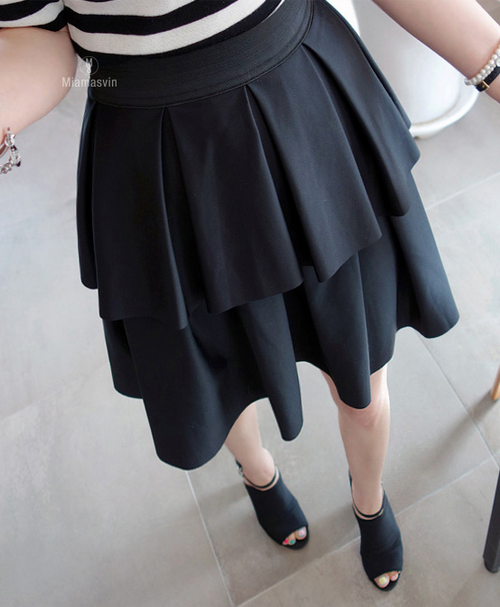 Layered Pleated Skirt