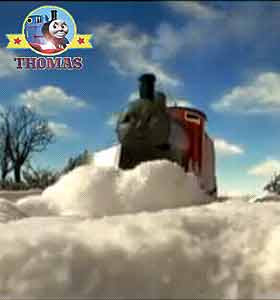 Thomas and friends James and Edward the train engine first job clear the main railroad line of snow