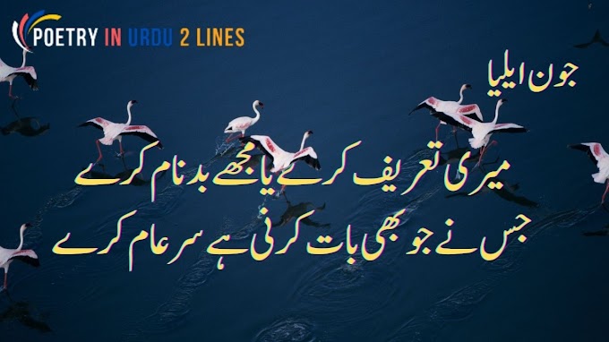 Attitude Poetry in Urdu 2 Lines Text