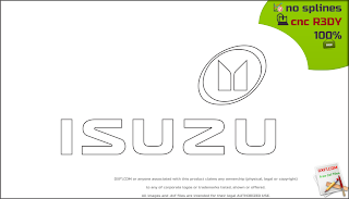 Isuzu logotype vector .dxf for cnc free download