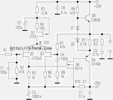 Class A 30 Watt Power Amplifier circuit