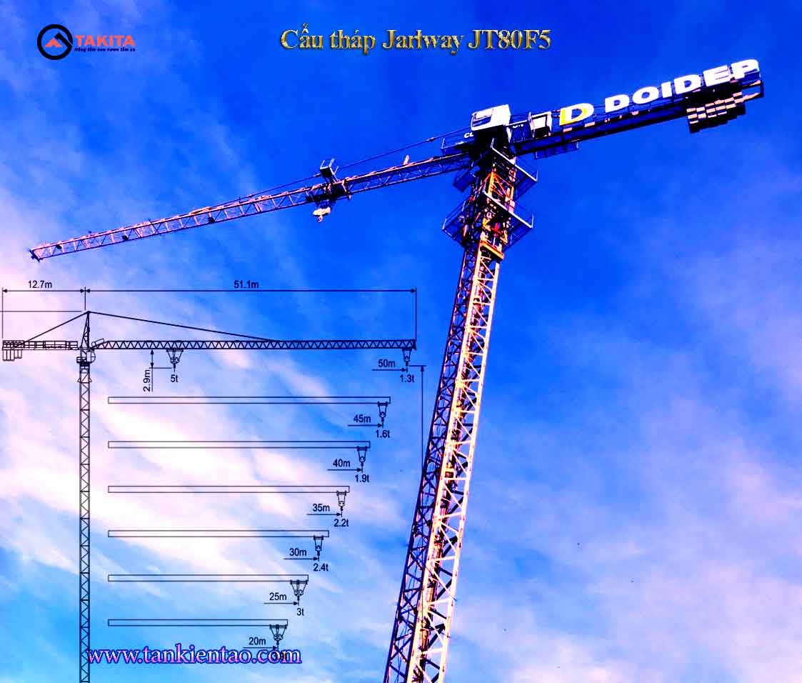 Lắp cẩu tháp JT80F5