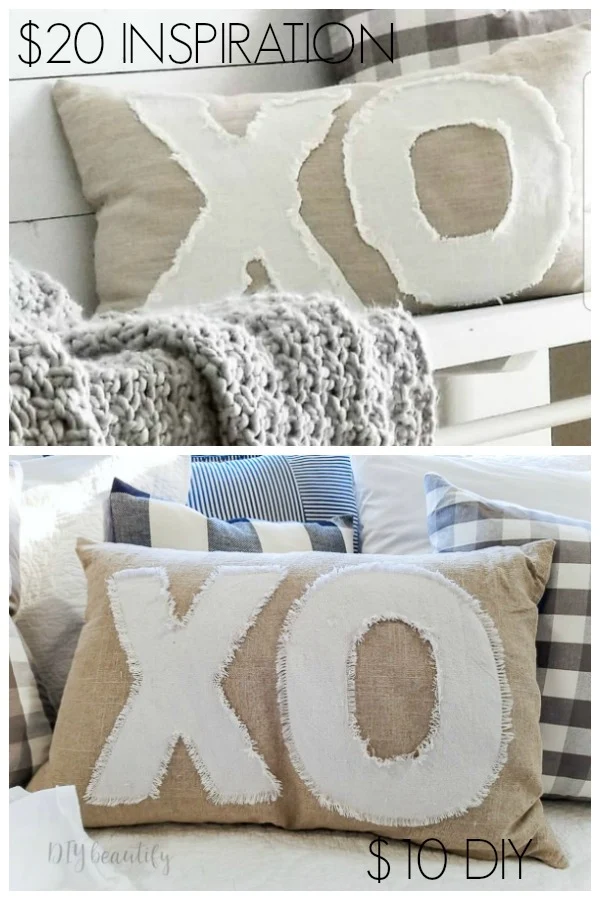 inspiration pillow and my $10 DIY pillow