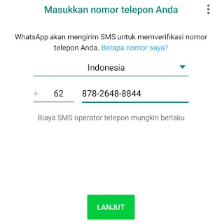 masukkan nomor telepon