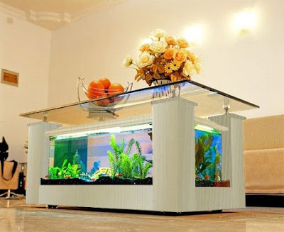 36 Model Meja  Aquarium Modern dan Tampil Beda Rumahku Unik