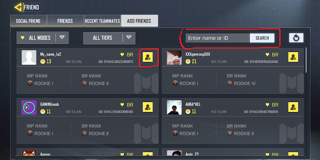 How to add friends in Add Friends COD