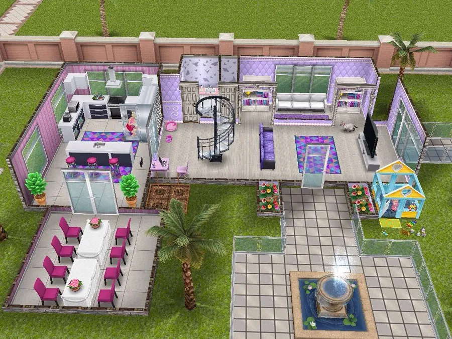 barbie dream house floor plan