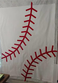 Making a baseball quilt using solid fabrics