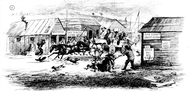 Arrival of Geelong Mail, Main Road, Ballarat 1855