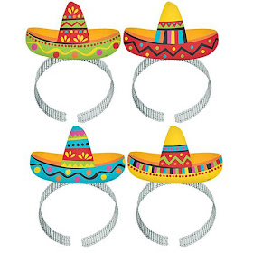 Pack of four sombrero headbands for your Cinco de Mayo party