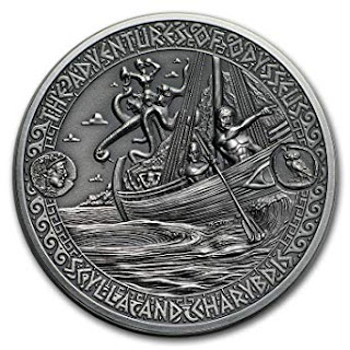 Solomon Islands commemorative silver coin of Strait of Scylla and Charybdis, 2018