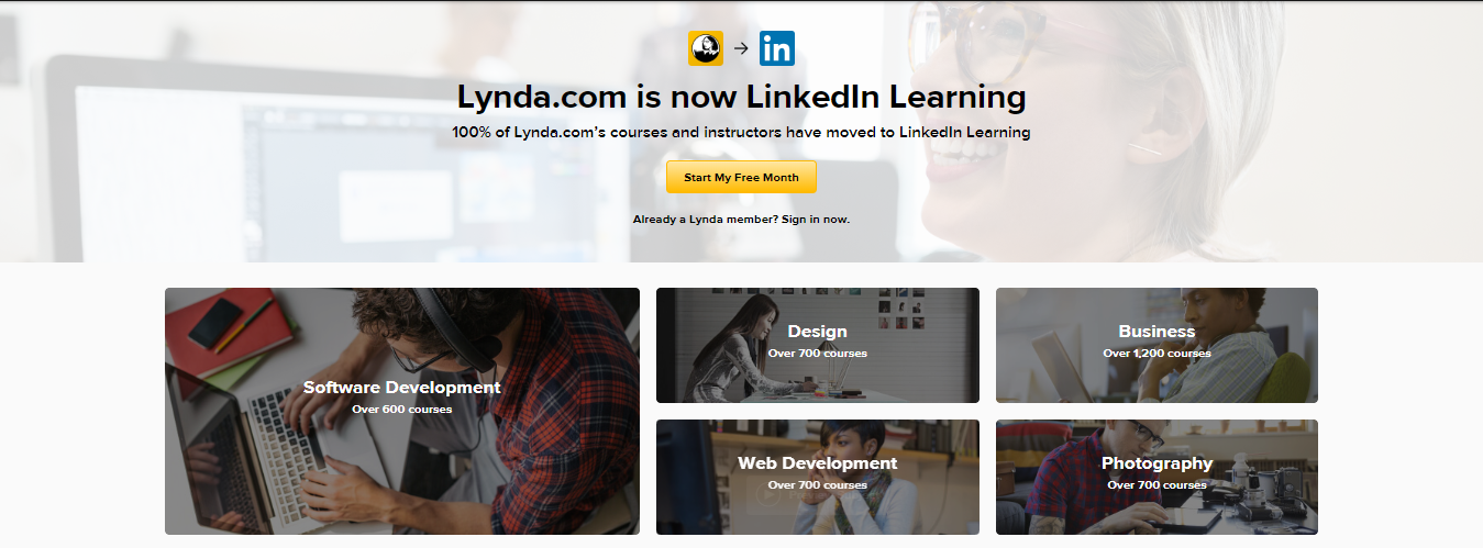 Lynda/ LinkedIn Learning free online courses with certificates