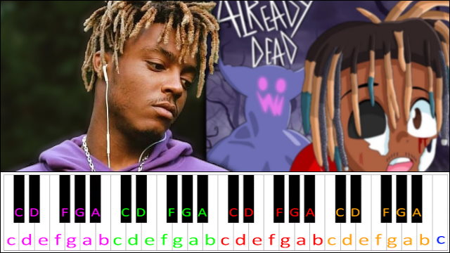 Already Dead by Juice WRLD Piano / Keyboard Easy Letter Notes for Beginners