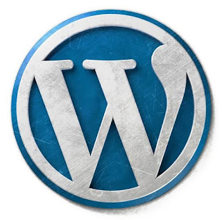 Blue logo of wordpress.com