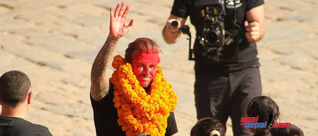 david beckham in Nepal for 7 games in 7 continents journey