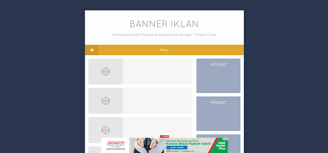 Cara Memasang Iklan Google Adsense Melayang Responsive dengan Tombol Close di Blog