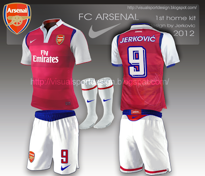 arsenal nike football fantasy kits jerković design 