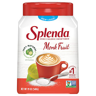 SPLENDA Naturals Monk Fruit Zero Calorie All Natural Granulated Sweetener